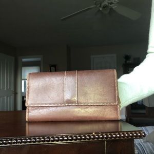 Coach Brown Leather Wallet with Checkbook Holder